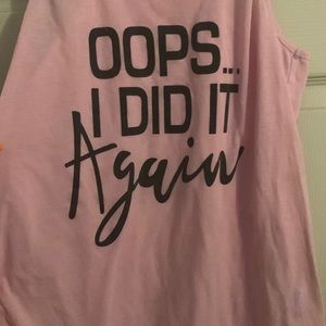 Pink maternity tank top for a second or more pregnancy